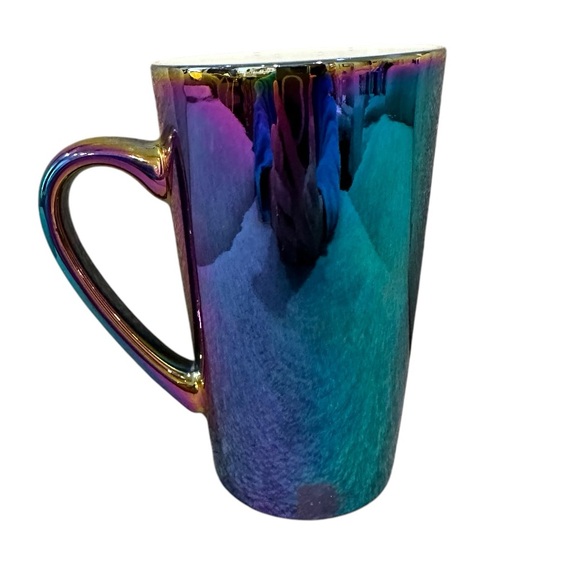 Starbucks Coffee Mug 16 Ounce Rainbow Holographic Iridescent 2022 Holiday Mug. - Picture 3 of 8